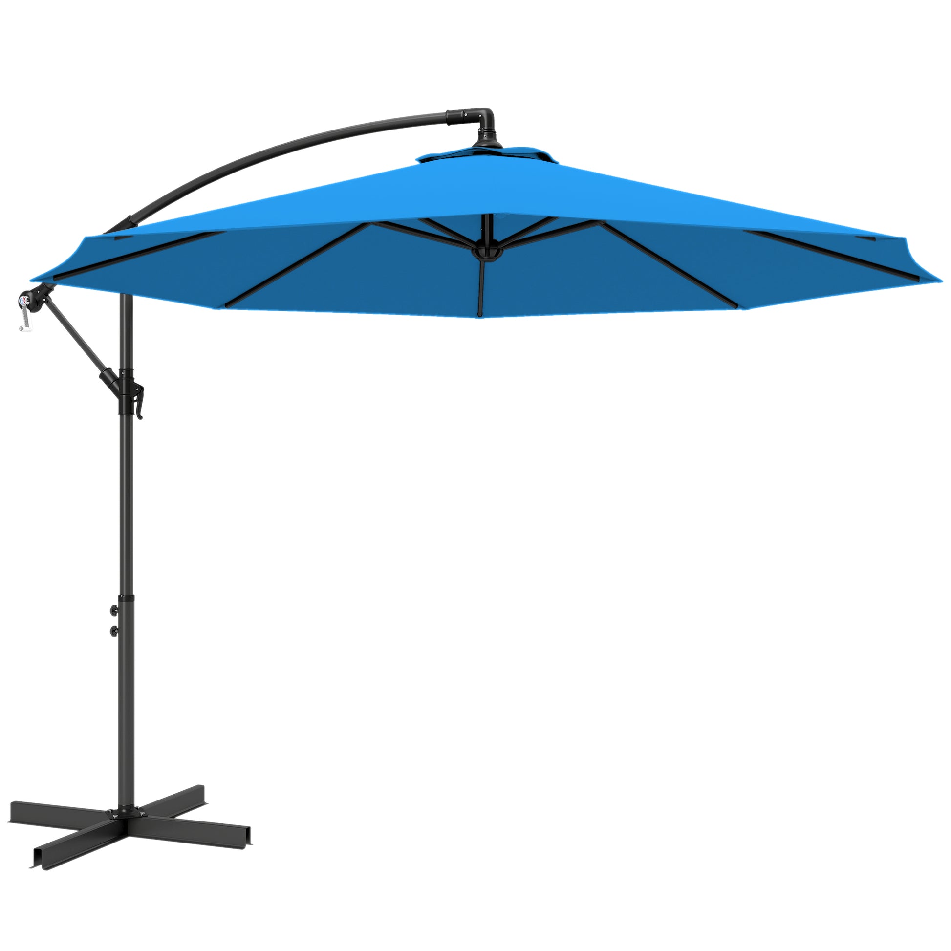3m Overhanging Cantilever Parasol, with Cross Base (4)