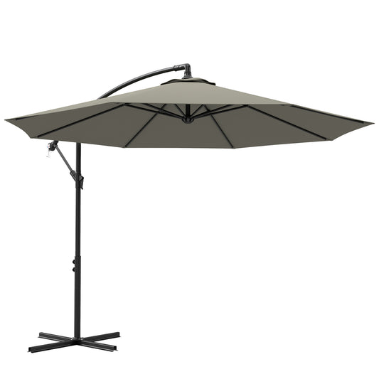 3m Overhanging Cantilever Parasol, with Cross Base