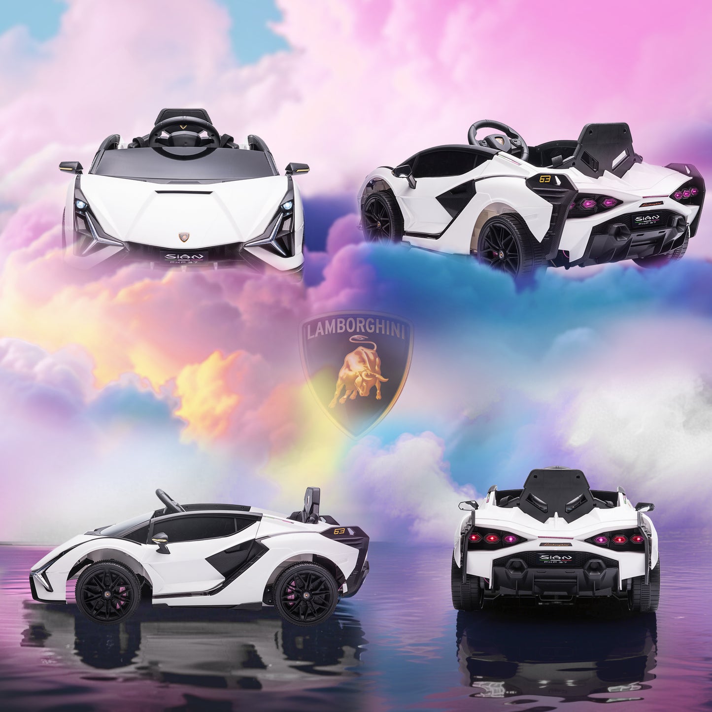 Lamborghini Sian Licensed 12V Electric Car for Kids 2 Motors Toy Car