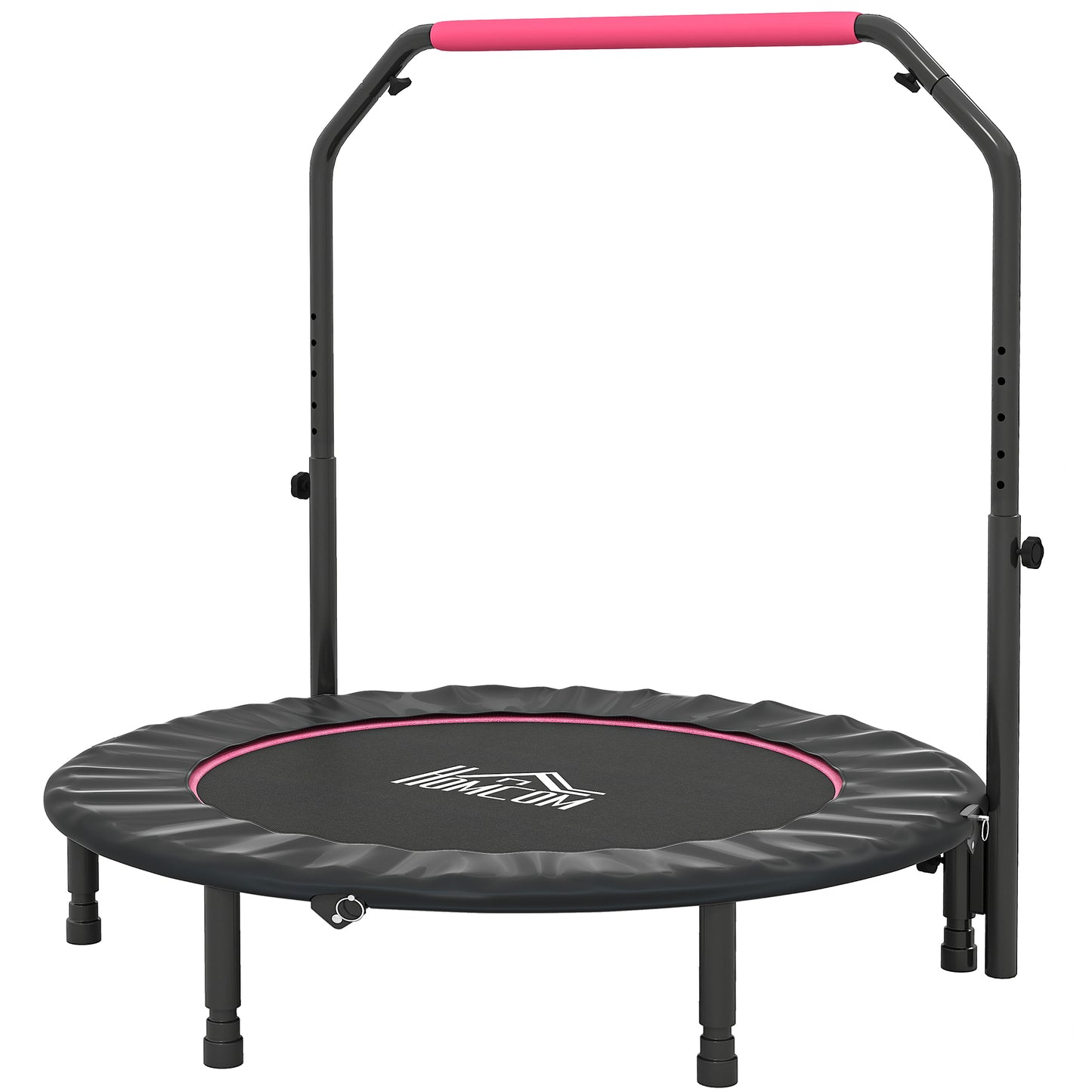 48" Foldable Mini Fitness Trampoline, with Adjustable Foam Handle