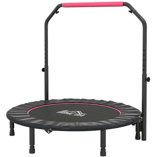 48" Foldable Mini Fitness Trampoline, with Adjustable Foam Handle