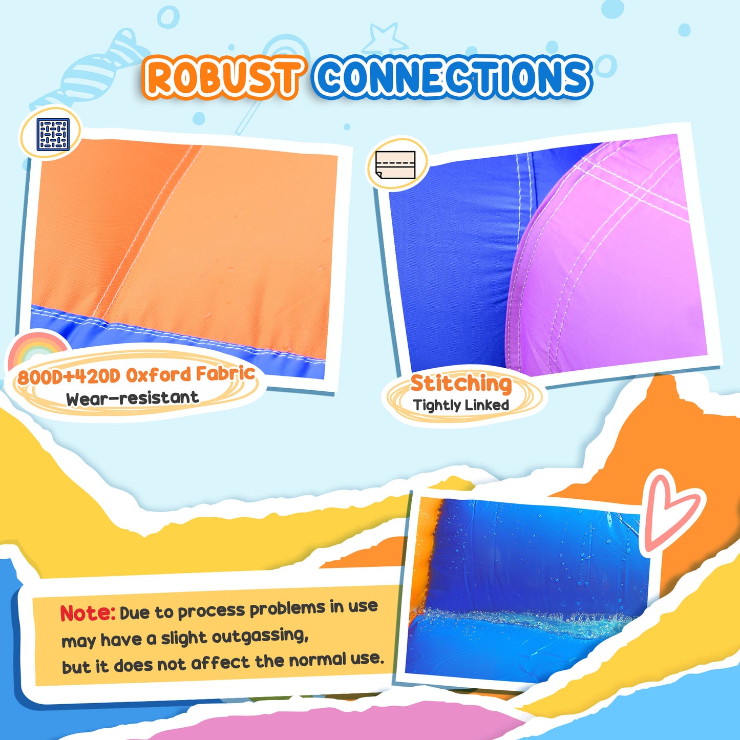 Kids Bouncy Castle House Inflatable Trampoline Slide Water Pool 3