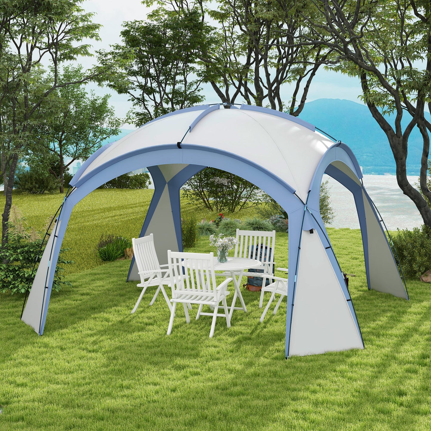 3.5 x 3.5M Camping Gazebo, Outdoor Event Shelter Dome Tent Garden (1)