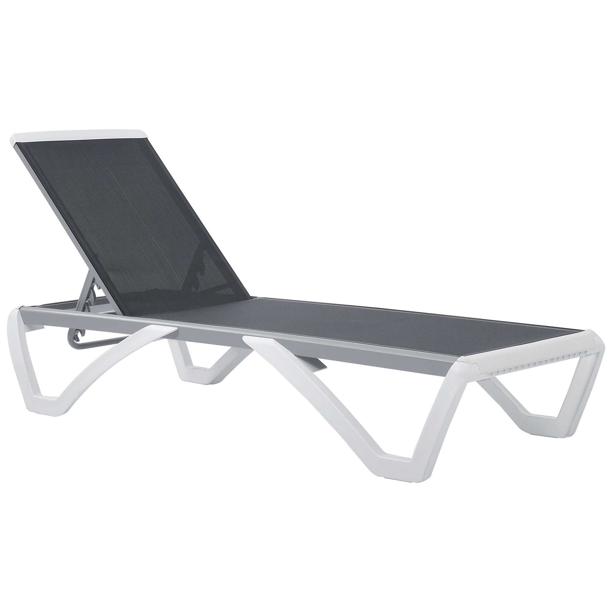 Aluminium Frame Sun Lounger, with Adjustable Back