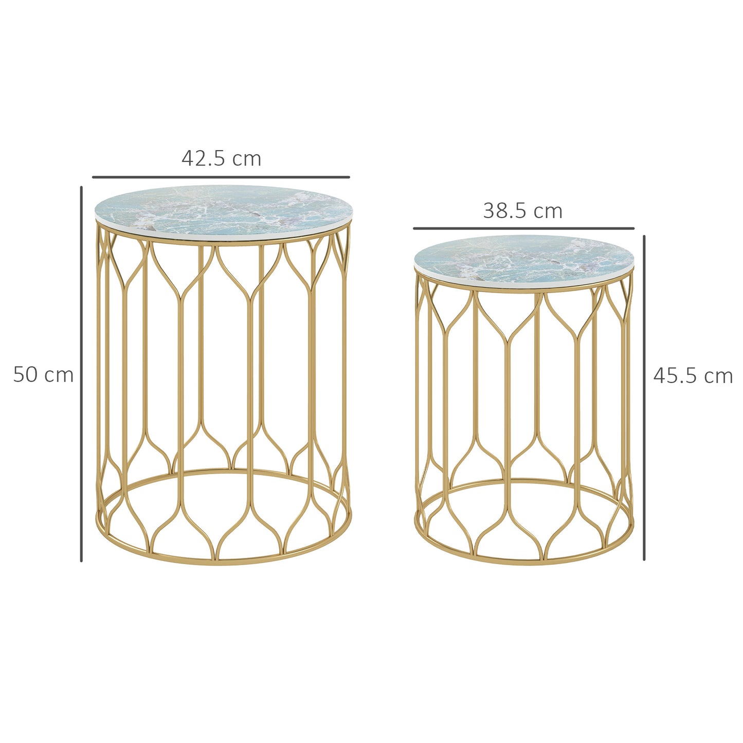 Round Coffee Table Set of 2