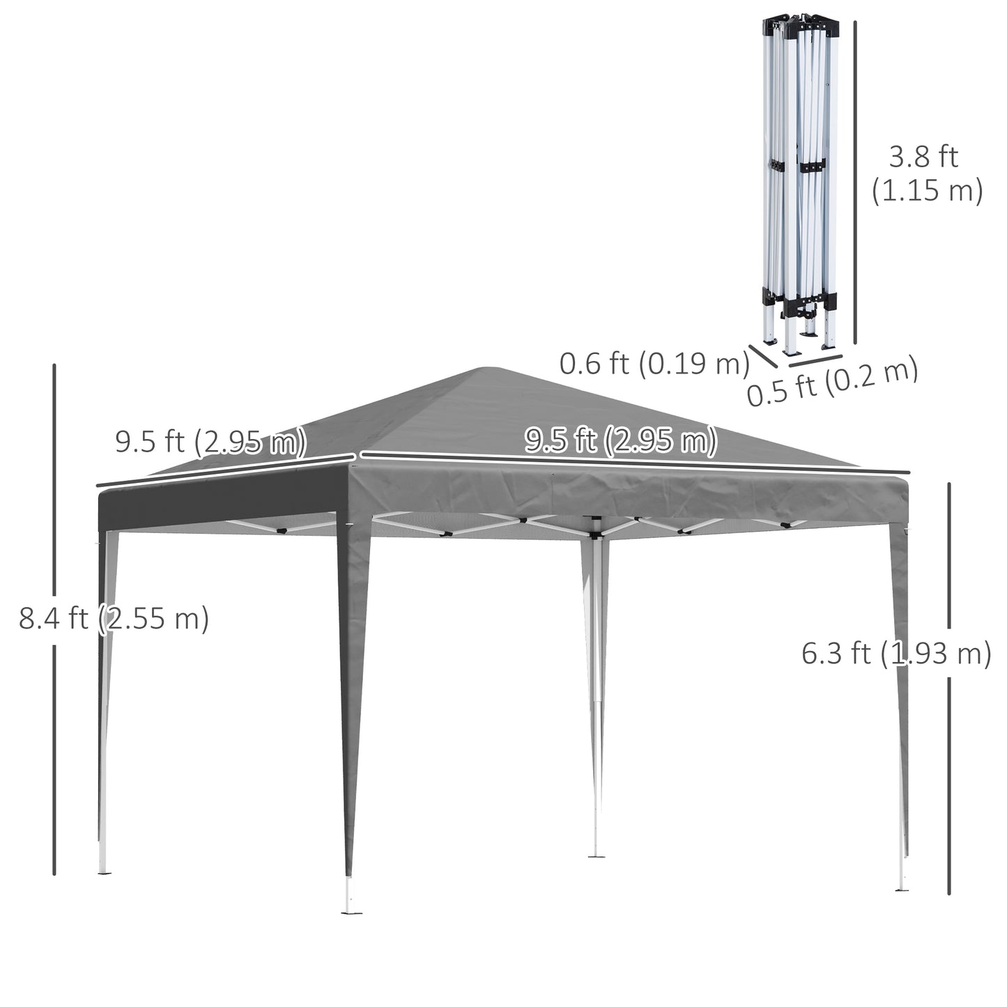 3 x 3 m Garden Pop Up Gazebo Marquee Party Tent Wedding Canopy