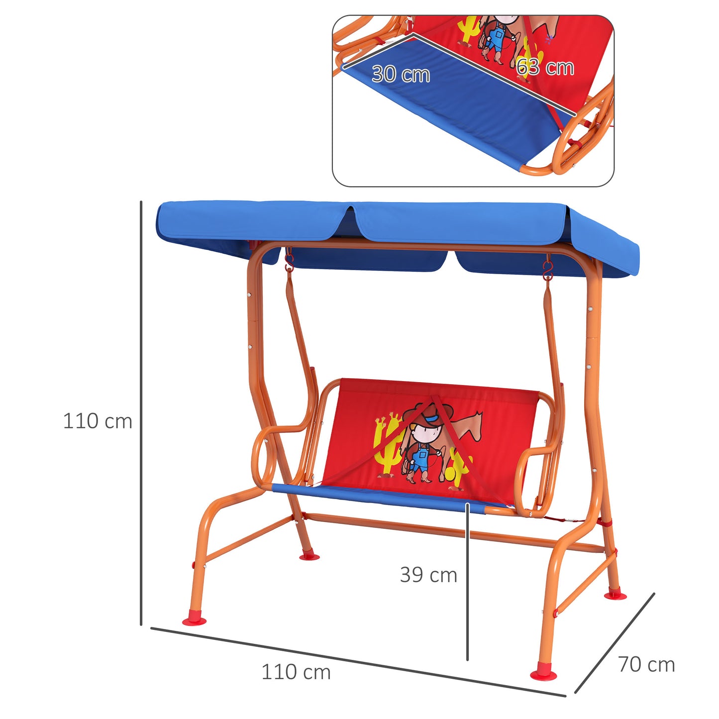 Two Seater Kids Garden Swing (1)