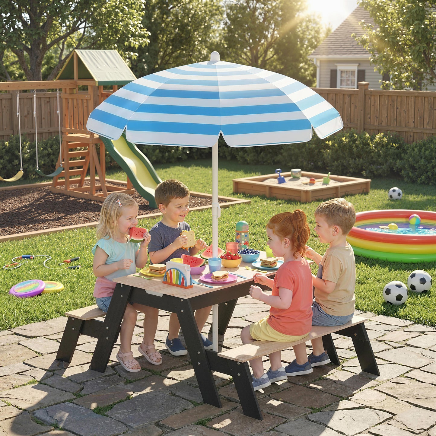 Kids Garden Furniture with Parasol