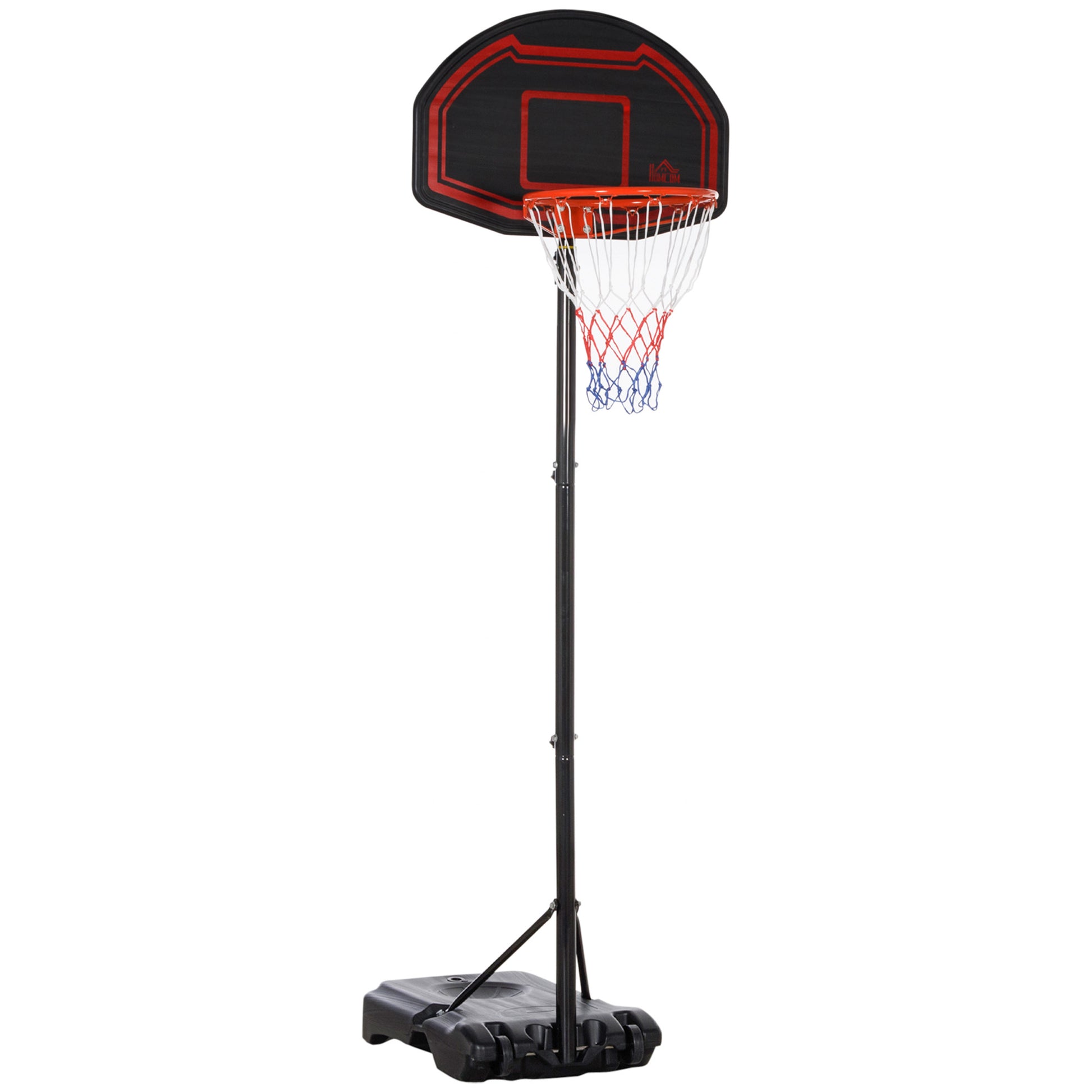 Basketball Hoop Stand Portable Adjustable Height 2.1-2.6m w/ Wheels