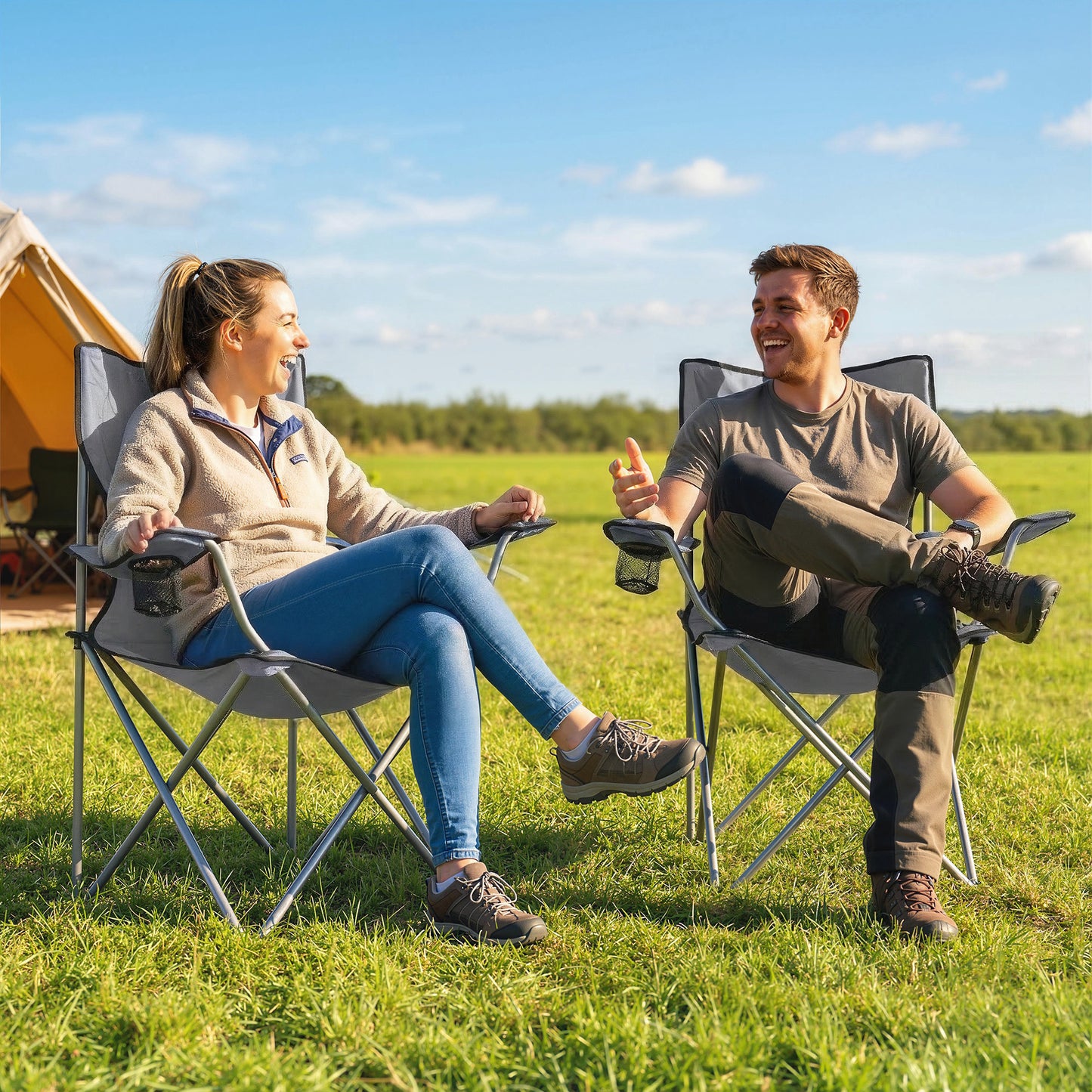 Camping Chair Set of 2 Portable Folding Outdoor Camp Chair