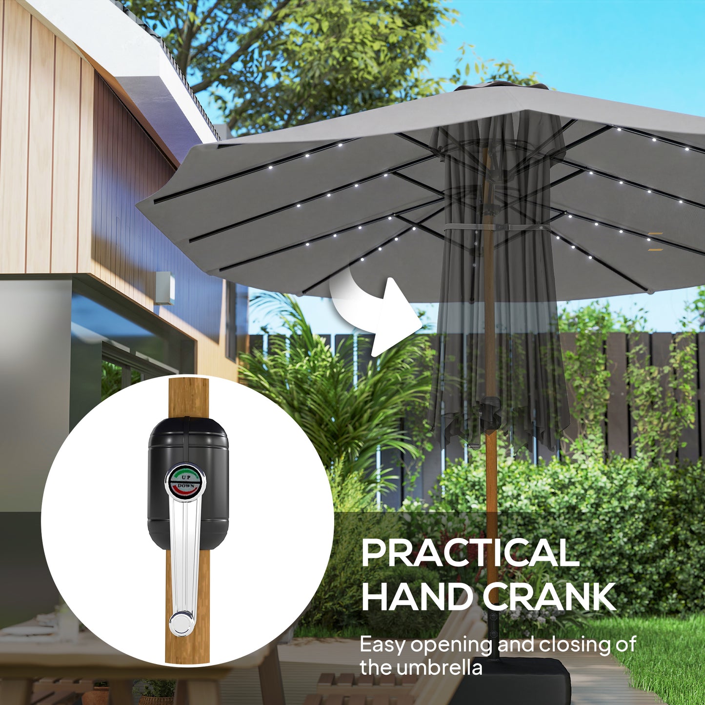 Double Sided Garden Parasol
