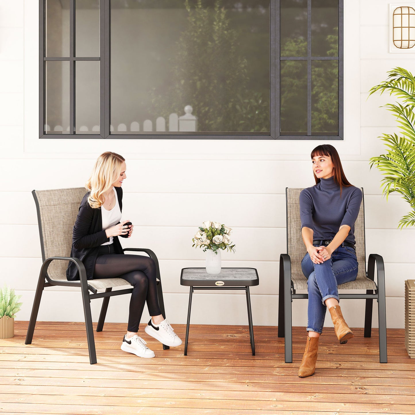 3 Pieces Outdoor Bistro Set