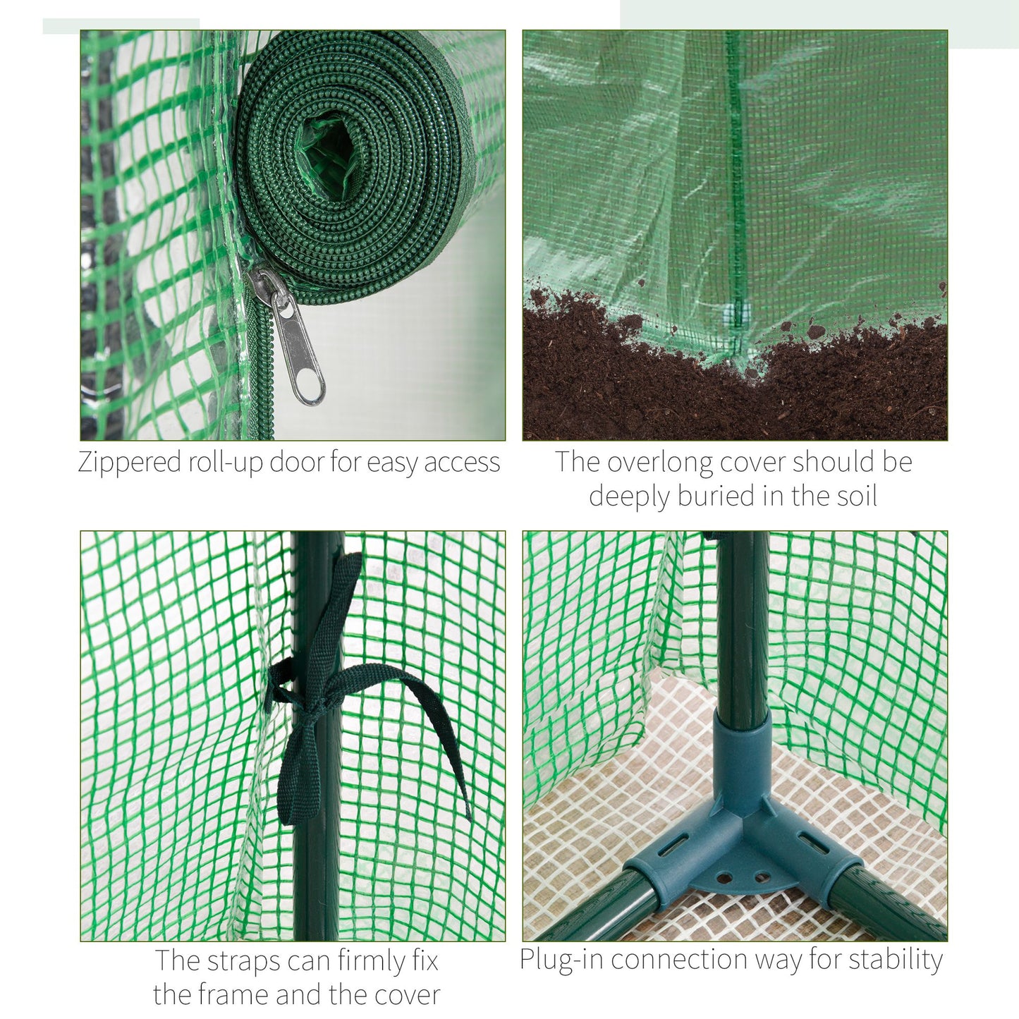 100 x 50 x 150cm Tomato Greenhouse Steel Frame PE Cover