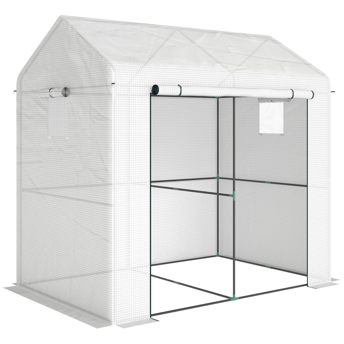 Walk-in Greenhouse, Outdoor Tomato Greenhouse with Roll-up Door