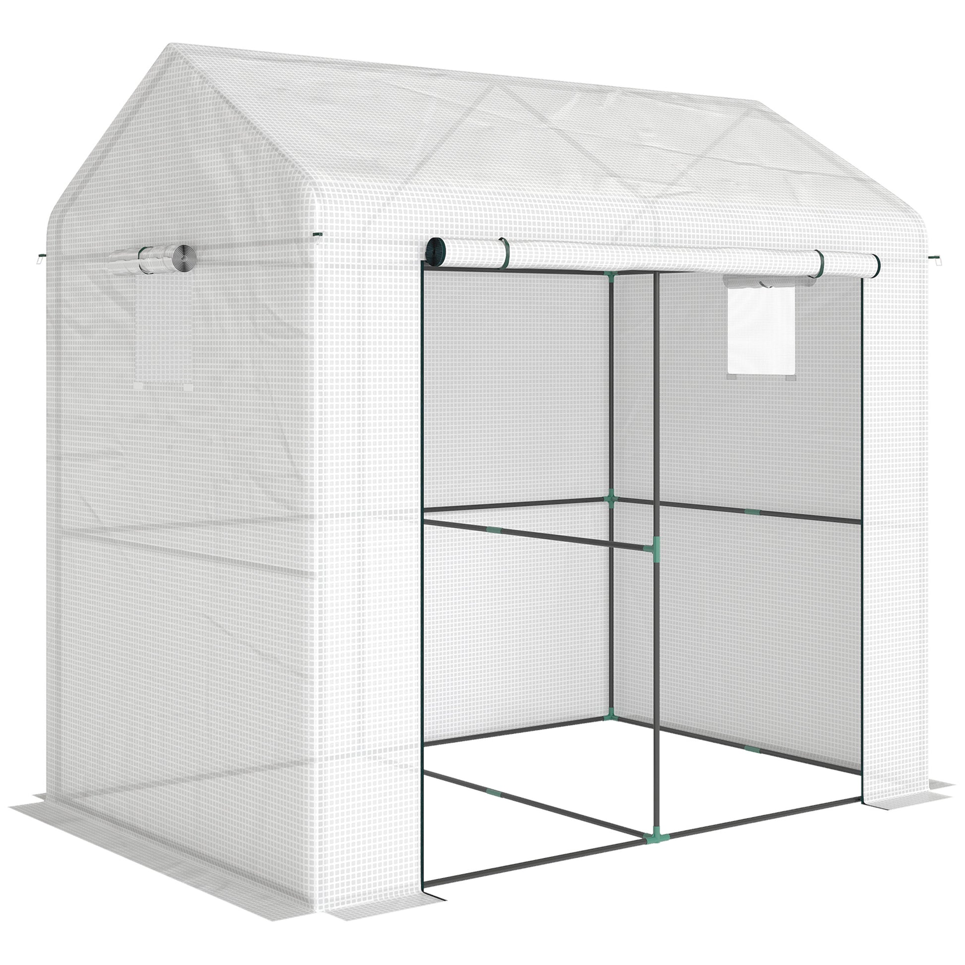 Walk-in Greenhouse, Outdoor Tomato Greenhouse with Roll-up Door