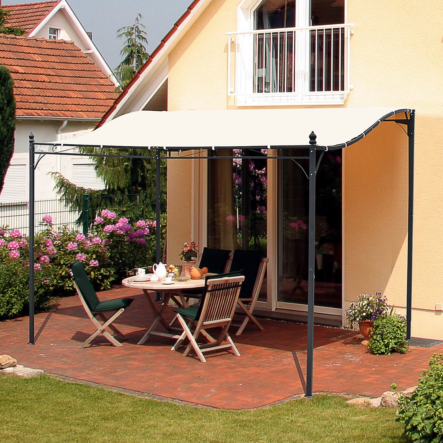 3x3 m Wall Mounted Garden Porch with UV Protection