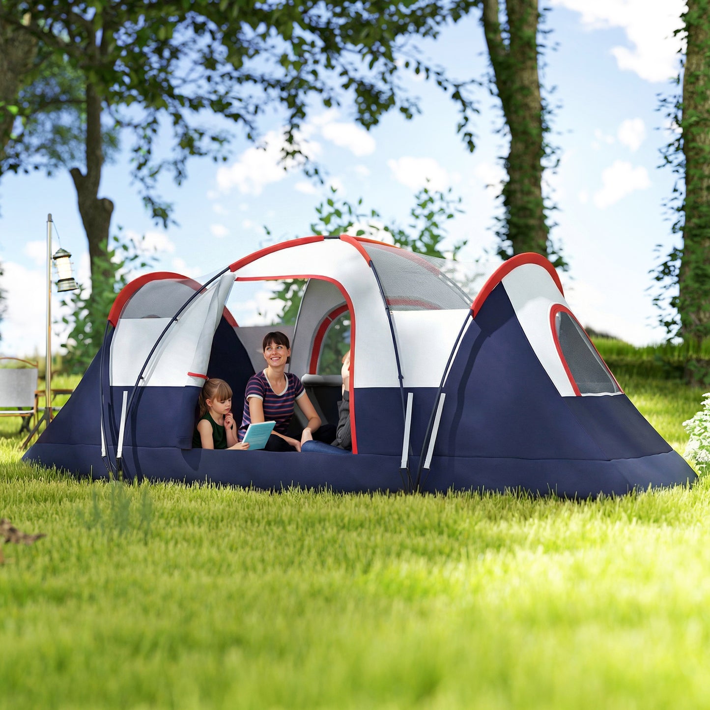 5-6 Man Camping Tent, Tunnel Tent (1)