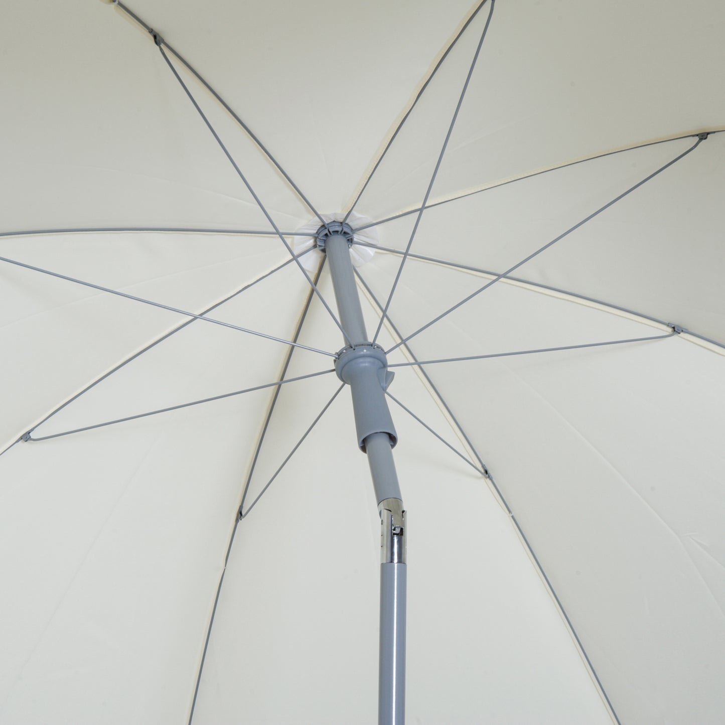 2.2m Beach Umbrella, Portable Parasol with Tilting Function