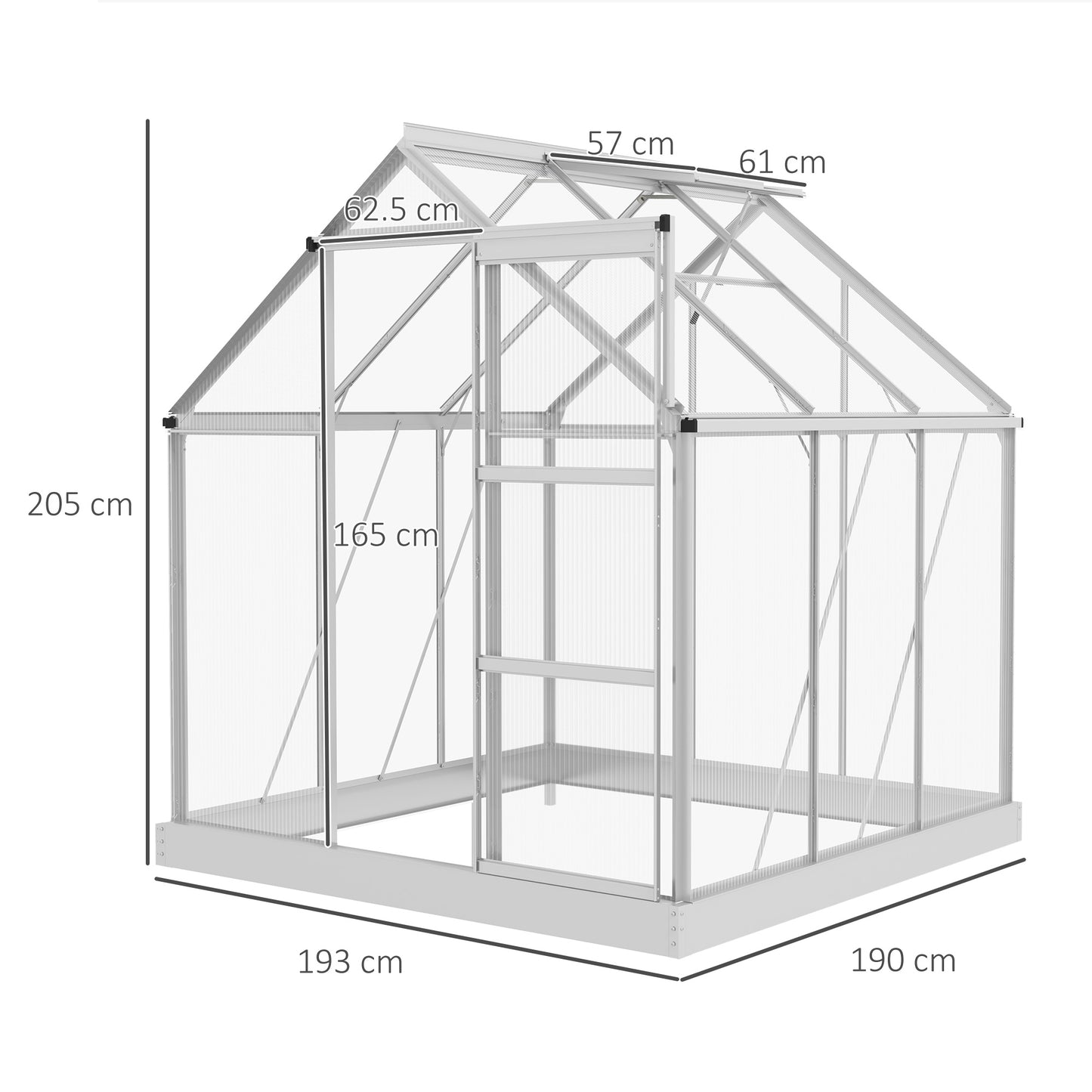 6 x 6ft Walk-In Greenhouse