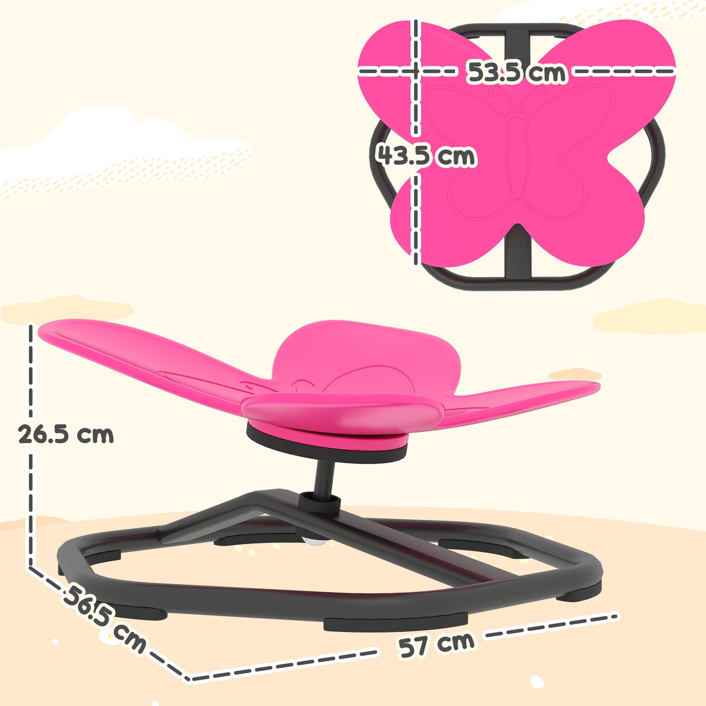 Butterfly-Shaped-kids Swivel Chair