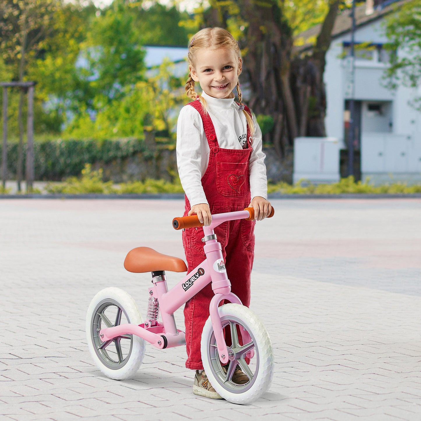 12" Kids Balance Bike No Pedal Bicycle EVA Tyre Adjustable Seat