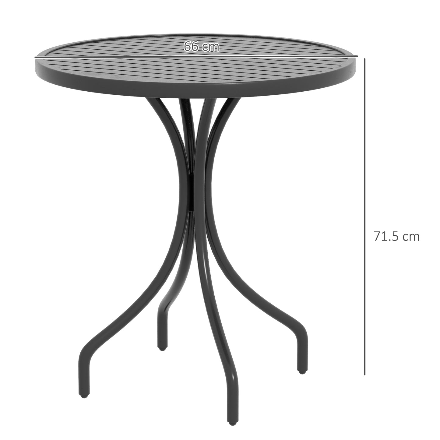 66cm Patio Table, Round Garden Table