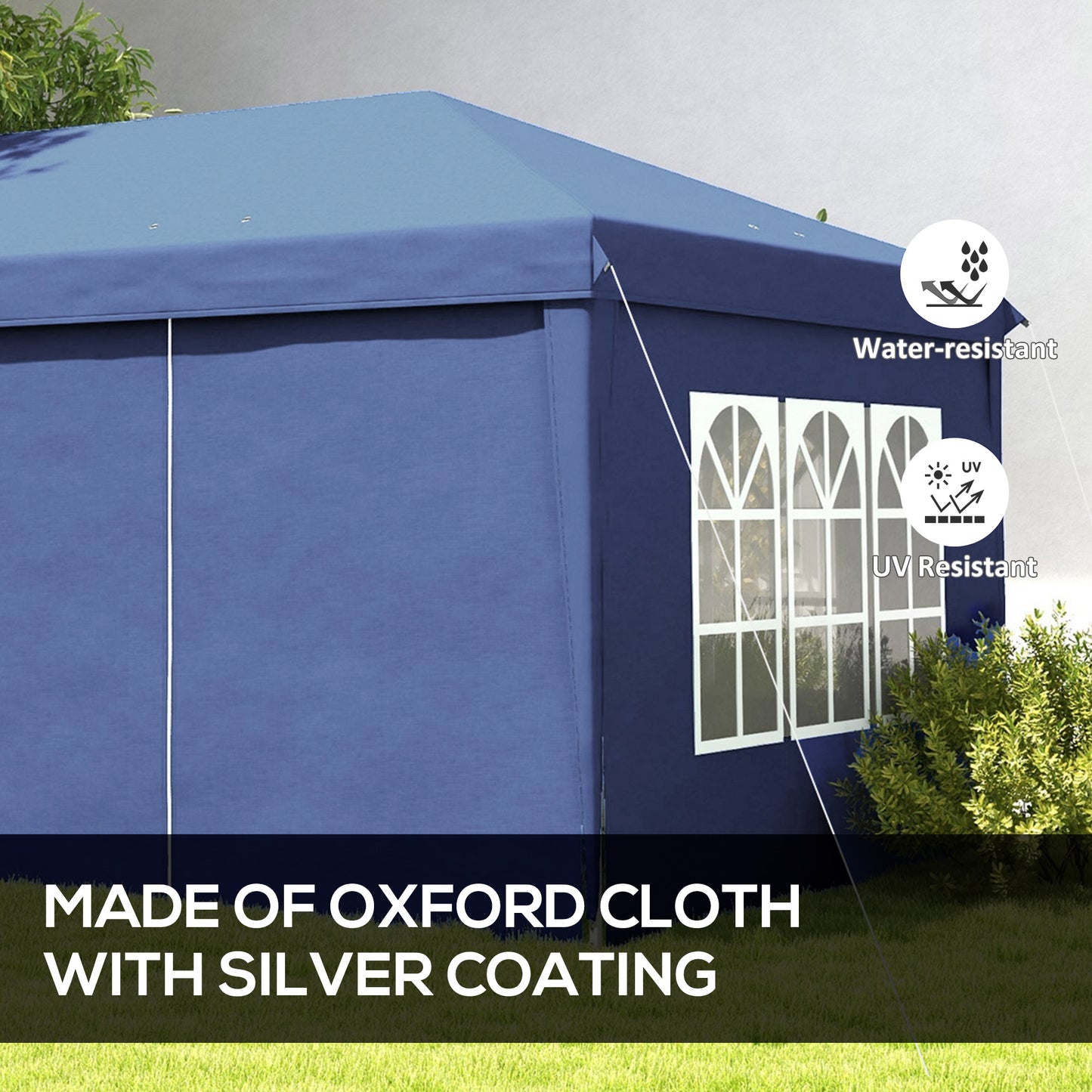 3 x 6m Pop-Up Gazebo, with Curtain Walls and Windows