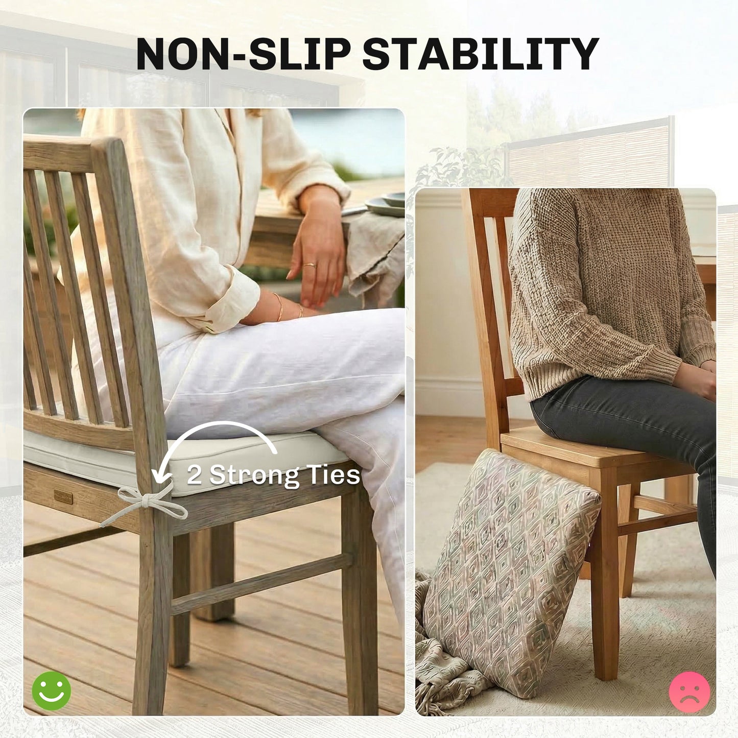 Outdoor Chair Seat Cushions Set of 2