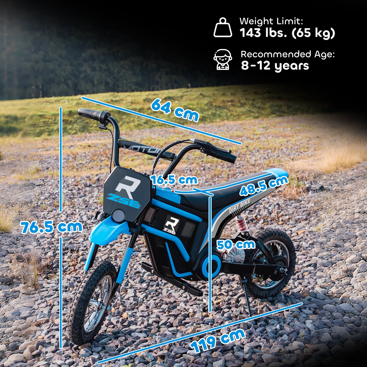 24V Electric Motorbike 18km/h with Twist Grip Throttle