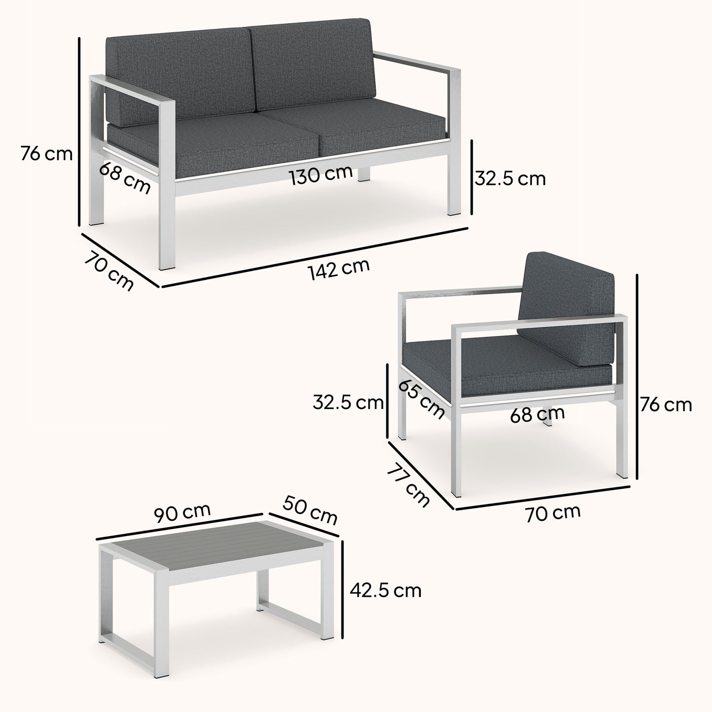 4 Seater Garden Furniture Set (1)
