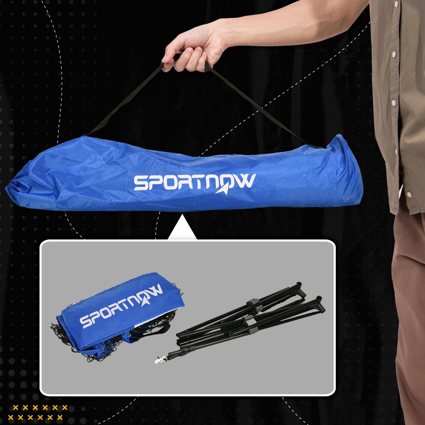 4m Badminton Net, Height Adjustable Outdoor Sports Net