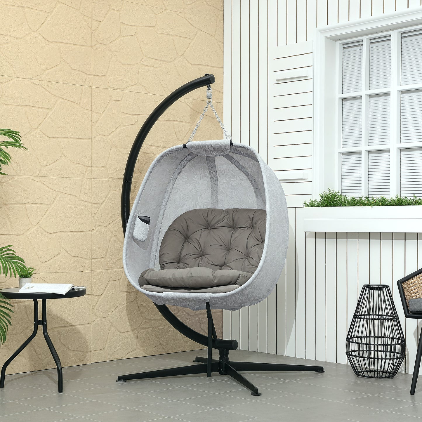 Hanging Egg Chair Outdoor Indoor Garden Swing Chair (3)