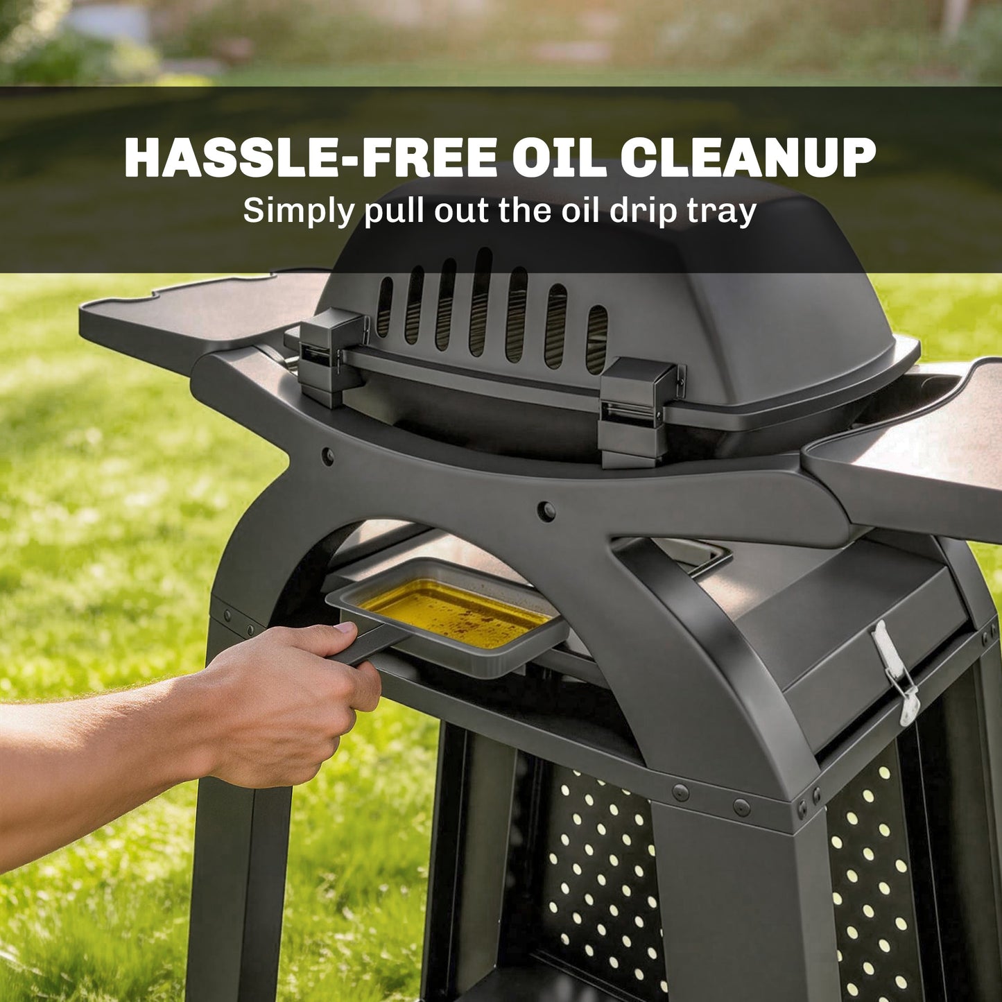 2 Burner Gas Grill with 2 Side Tables