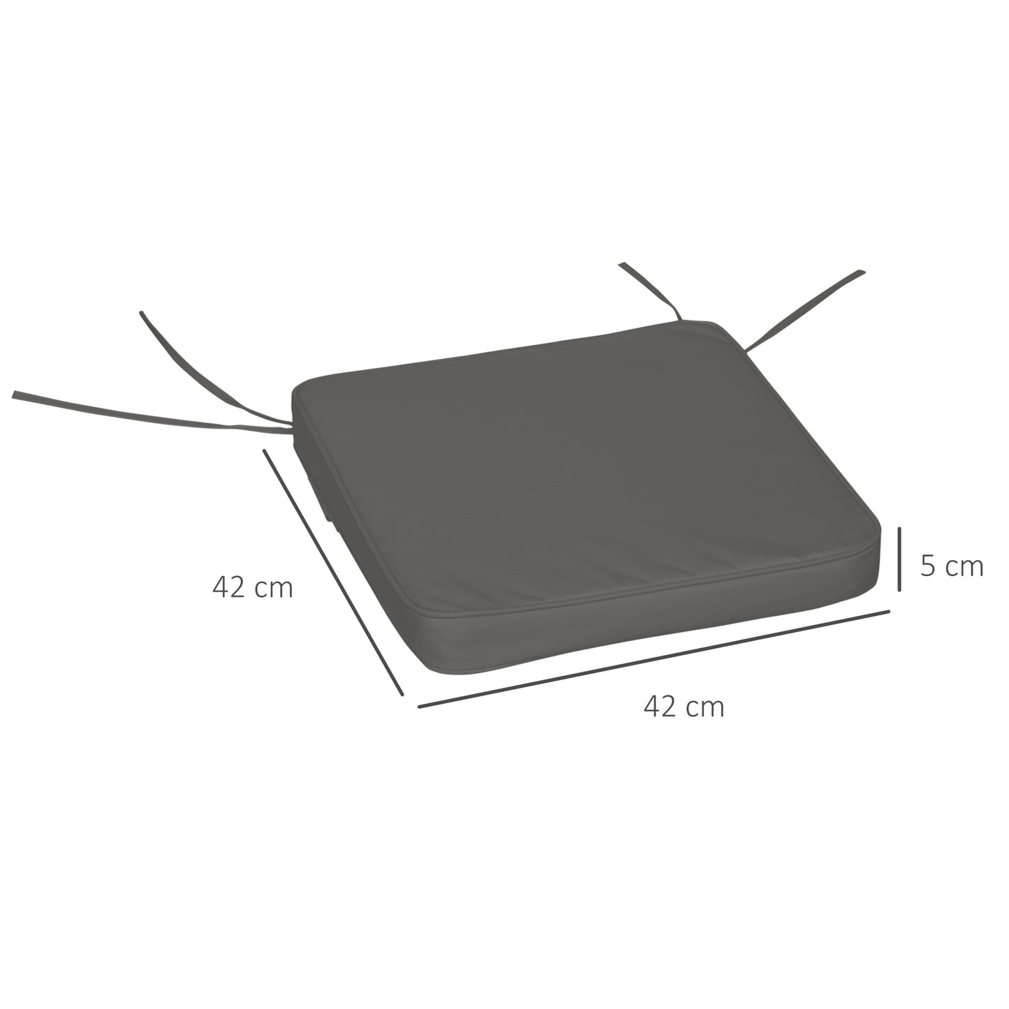 Set of 6 Pcs Chair Cushion, 42Lx42Wx5T cm