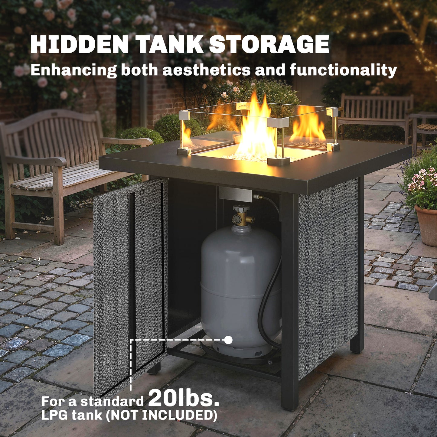 Propane Gas Fire Pit Table for Garden
