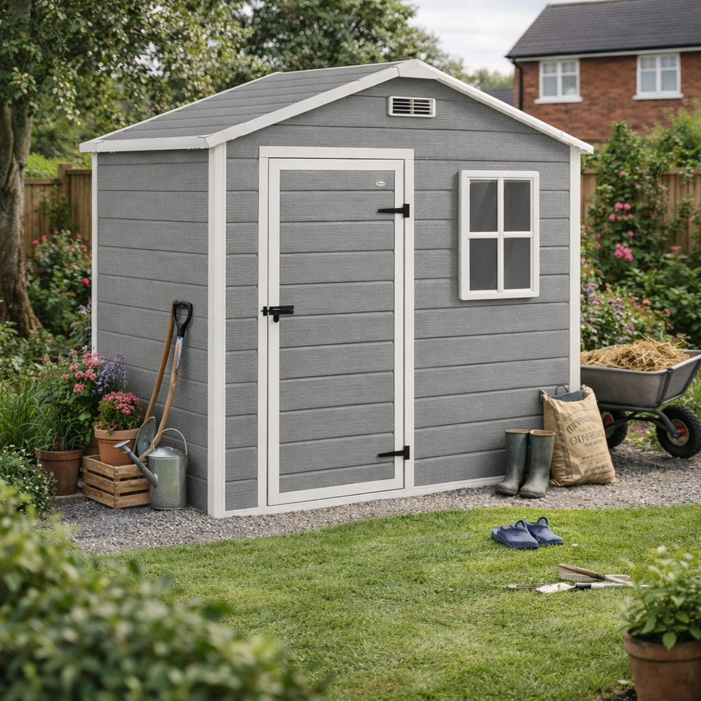 6 x 4ft Plastic Shed with Floor