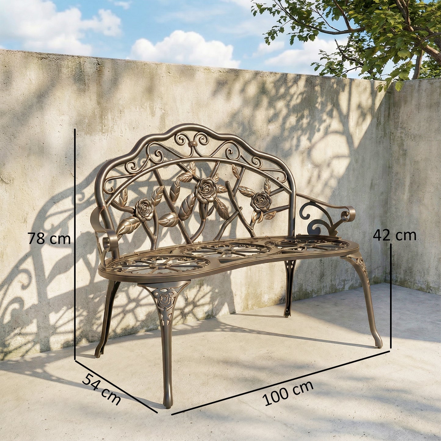 Cast Aluminium Garden Bench