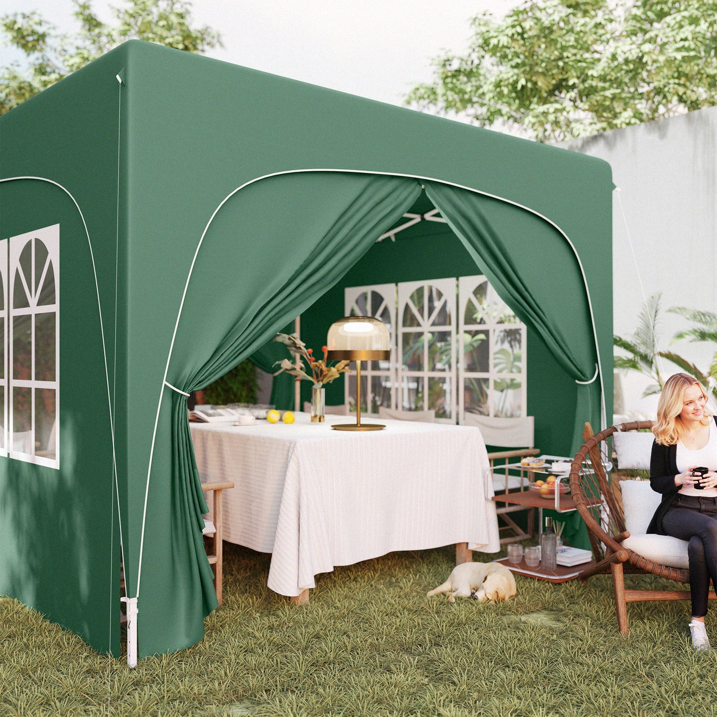 3 x 3m Pop-Up Gazebo Shelter, with Accessories