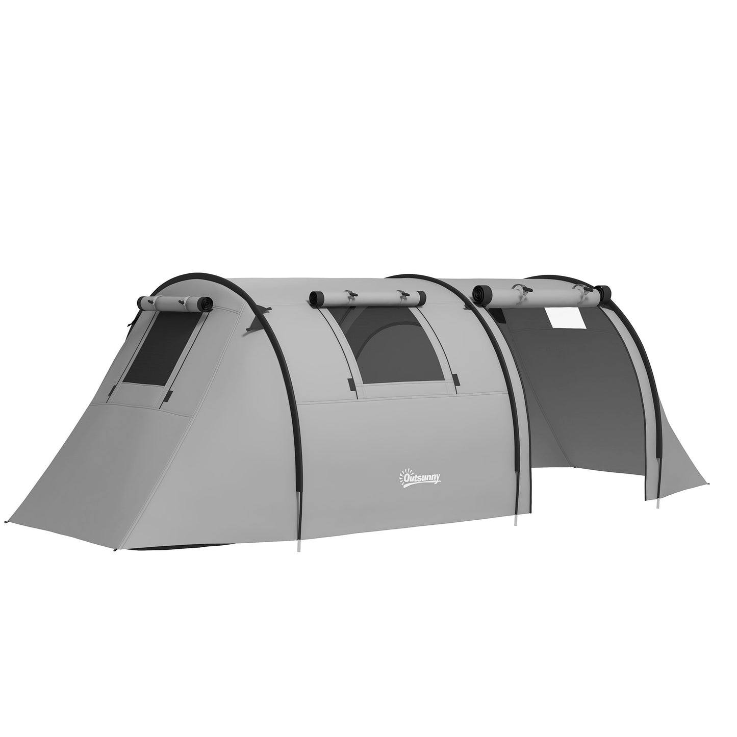 Four Man Duo Room Tunnel Tent, with Accessories