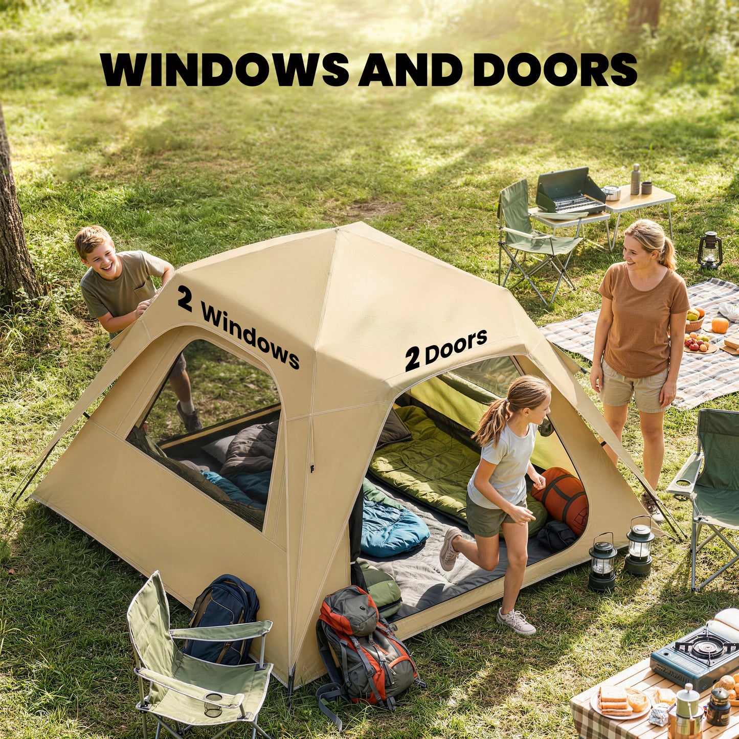 Pop Up Tent 3000mm Waterproof Camping Tents