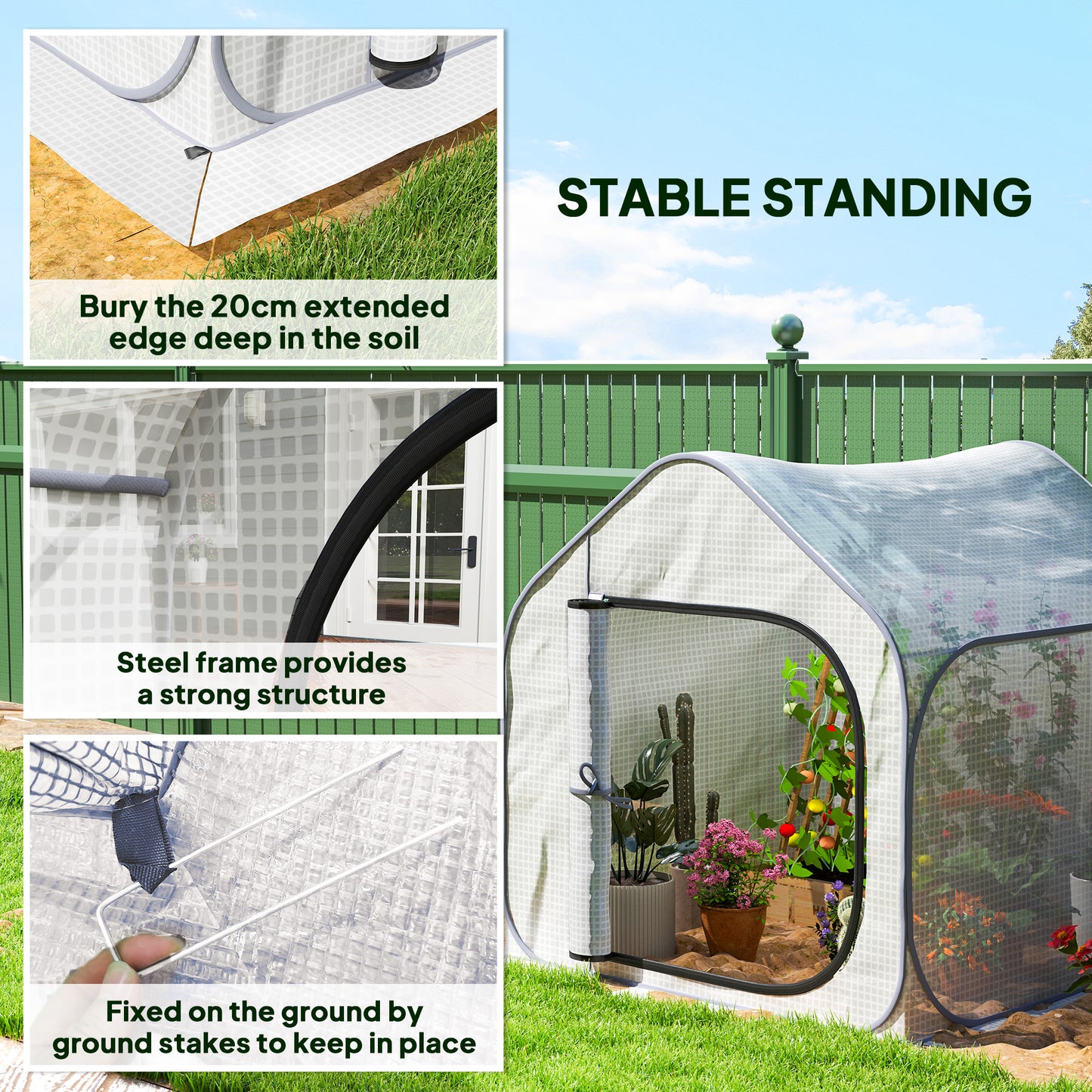150 x 148cm Pop-Up Greenhouse