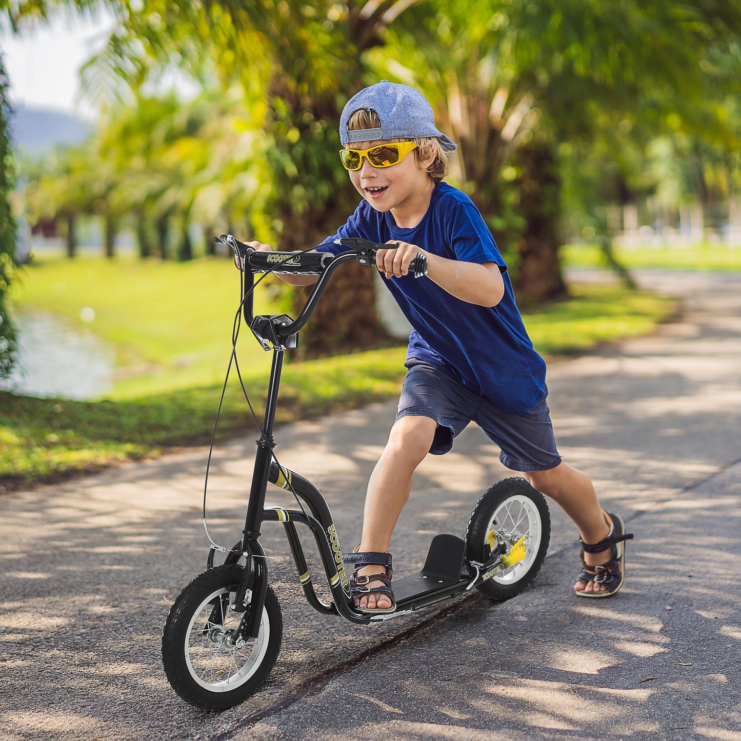 Teen Kids Stunt Scooter w/ Adjustable Handlebar