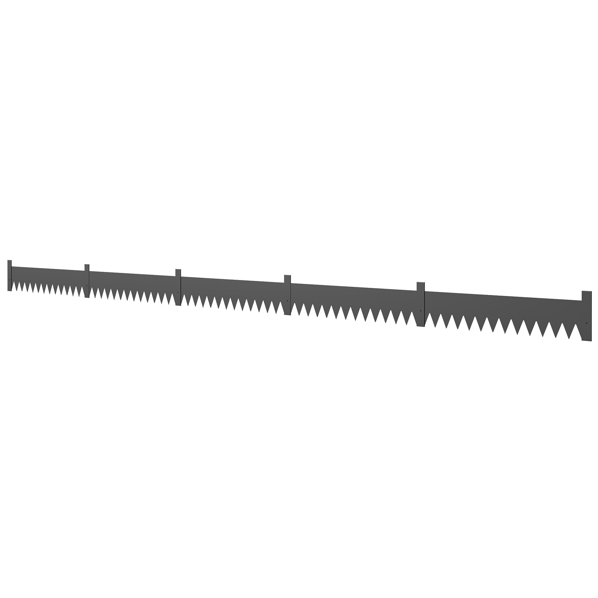 5pcs Garden Fence, Metal Picket Fence Panels, 102x20cm