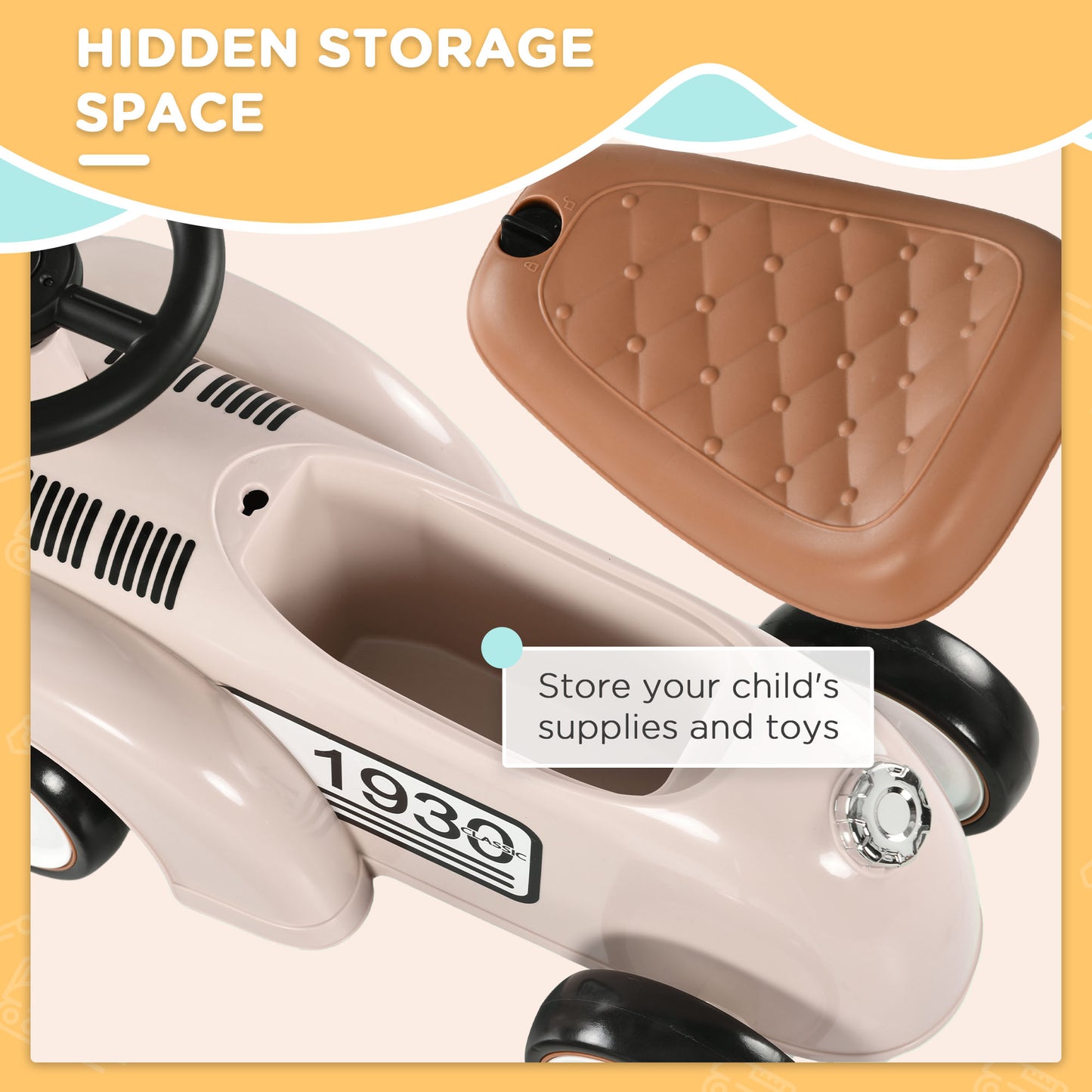 Foot to Floor Slider for Toddlers with Under-Seat Storage