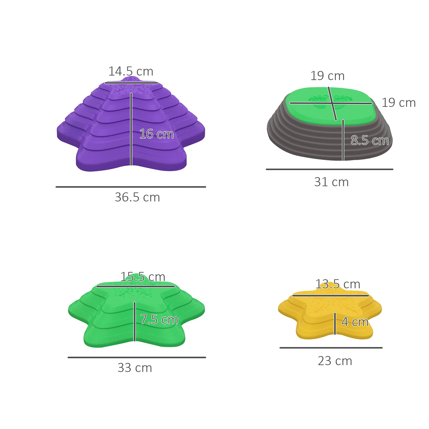 Stepping Stones Kids, 11 Pieces Balance Stones for Obstacle Course