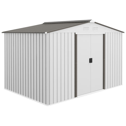 Metal Bike Shed, Mobility Scooter Shed House with Foundation Kit