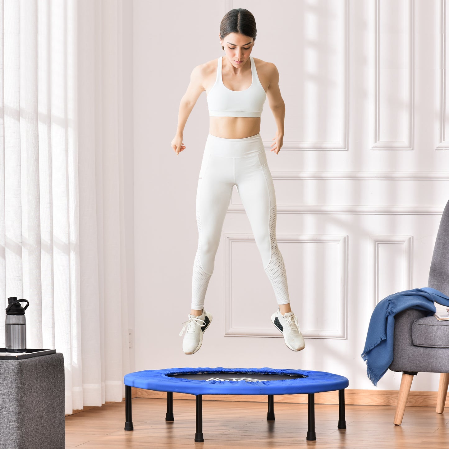 36" Mini Fitness Trampoline Home Gym Yoga Exercise Rebounder Indoor