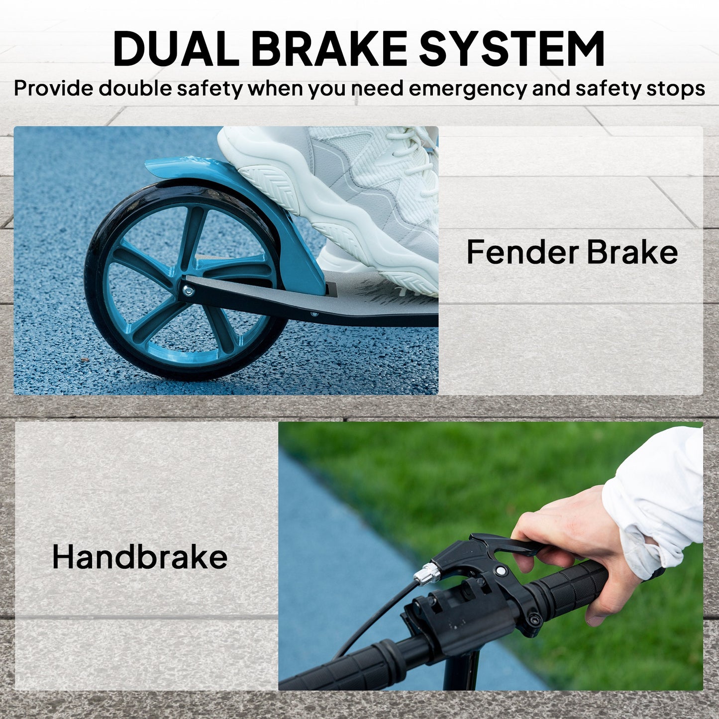 One-click Folding Kick Scooter for 14+ w/ Adjustable Handlebar (1)
