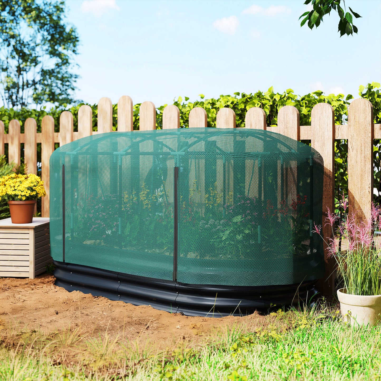 Galvanised Raised Garden Bed Kit with Self Watering System