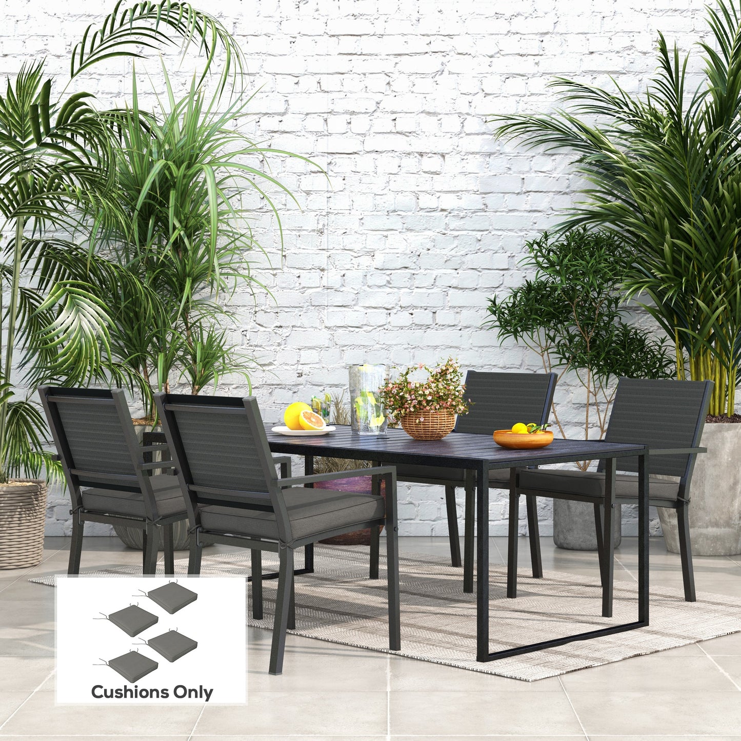 4-Piece Seat Cushions Pillow Replacement